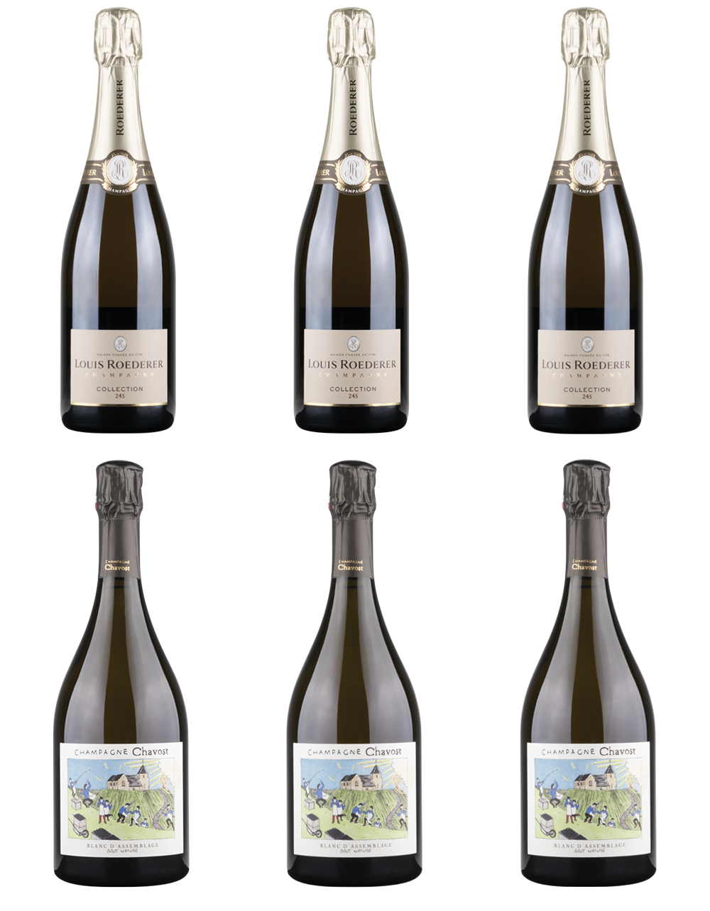 Box CRU Champagne Louis Roederer vs Chavost