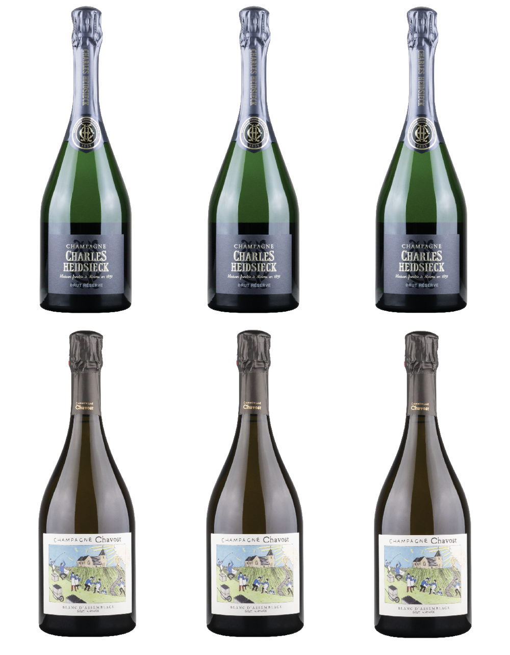 Box CRU Champagne Charles Heidsieck vs Chavost